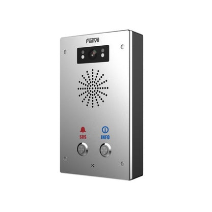 Fanvil I16SV02P Outdoor Video SIP Intercom Water & dust proof SIP Intercom IP65 (2 button), Built-in HD camera, HD voice, built-in 3W speaker TF card