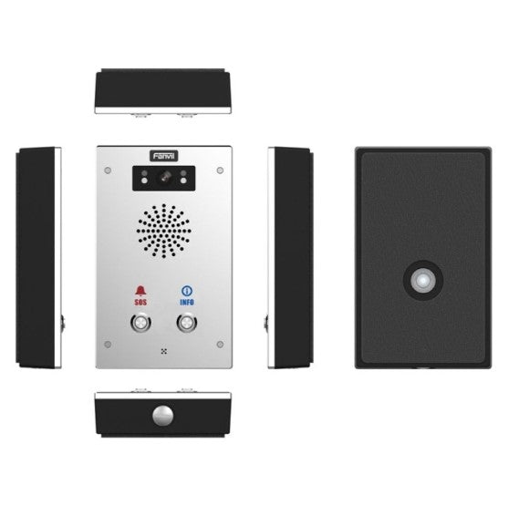 Fanvil I16SV02P Outdoor Video SIP Intercom Water & dust proof SIP Intercom IP65 (2 button), Built-in HD camera, HD voice, built-in 3W speaker TF card