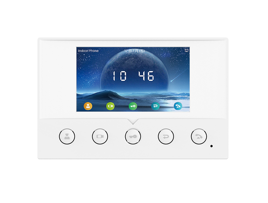 Fanvil i51W Indoor SIP Station, 4 SIP Lines, 5 Buttons, PoE, 4.3' Colour Screen, Linux, ONVIF, 2Yr Warranty
