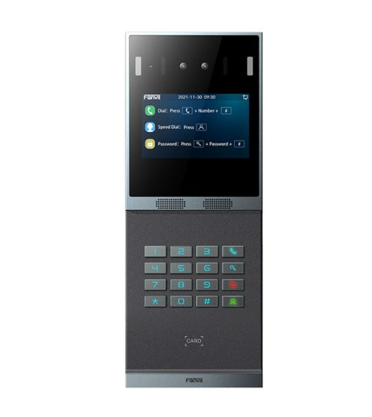 Fanvil I66 Outdoor Video Door Phone,Face Recognition Door Phone, Audio/Video Intercom,4-inch IPS Color Screen 12 Numeric Keys+4 Function Keys