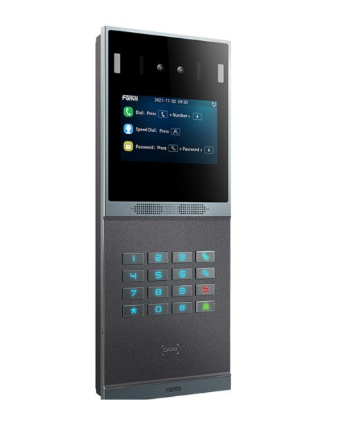 Fanvil I66 Outdoor Video Door Phone,Face Recognition Door Phone, Audio/Video Intercom,4-inch IPS Color Screen 12 Numeric Keys+4 Function Keys