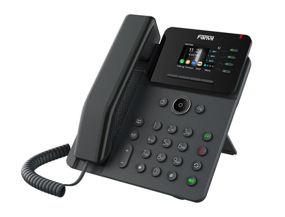 Fanvil V61W Prime Business Phone 2.4-inch color screen, HD audio, HAC, Wi-Fi. Bluetooth, PoE Support 6-way Audio conference, EHS