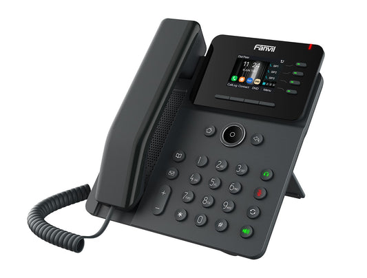 Fanvil V61W Prime Business Phone 2.4-inch color screen, HD audio, HAC, Wi-Fi. Bluetooth, PoE Support 6-way Audio conference, EHS