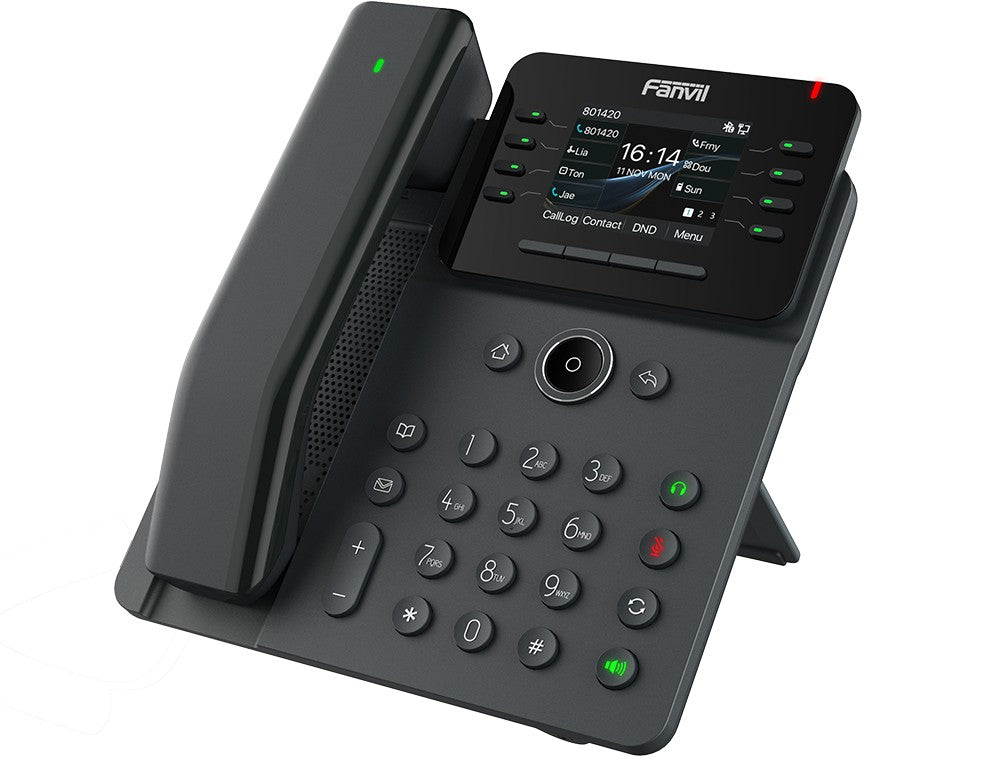 Fanvil V62 PRO Essential Business Phone Qty/CTN: 10PCS 2.8-inch, Color Screen, 12 SIP Lines, 6-Way Audio, HD Audio, Dual Gigabit Ports, Integrated PoE