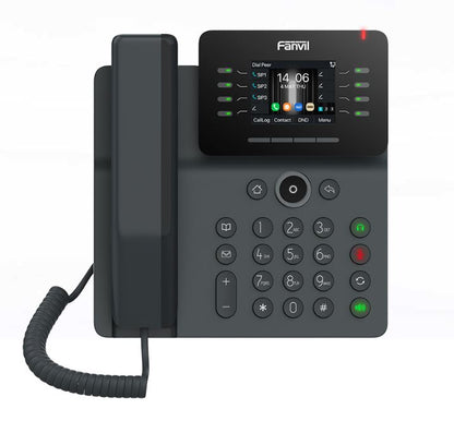 Fanvil V63 Essential Business Phone 2.7' Graphical Dot-Matrix Backlit Screen, Dual Gigabit Ports, PoE, 15 DSS Keys, 6 Lines, SBC Ready, 2 Year WTY
