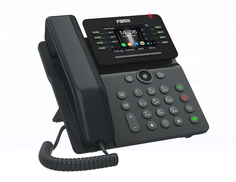 Fanvil V63 Essential Business Phone 2.7' Graphical Dot-Matrix Backlit Screen, Dual Gigabit Ports, PoE, 15 DSS Keys, 6 Lines, SBC Ready, 2 Year WTY