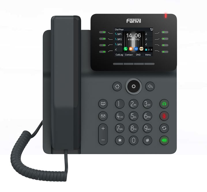 Fanvil V63 Essential Business Phone 2.7' Graphical Dot-Matrix Backlit Screen, Dual Gigabit Ports, PoE, 15 DSS Keys, 6 Lines, SBC Ready, 2 Year WTY