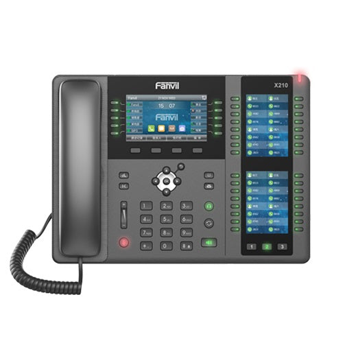 Fanvil X210 Enterprise IP Phone - 4.3' (Video) Colour Screen, 20 Lines, 106 x DSS Buttons, Dual Gigabit NIC, Bluetooth, *SBC Ready