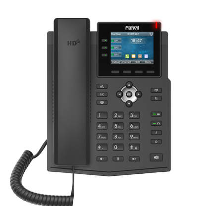 Fanvil X3U Pro Enterprise IP Phone - 2.8' Colour Screen, 3 Lines, No DSS Buttons, Dual Gigabit NIC, HD Audio Quality, 6 SIP Lines, PoE *LS*