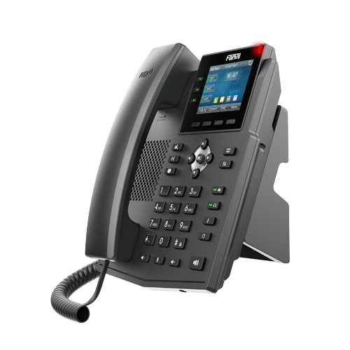 Fanvil X3U Pro Enterprise IP Phone - 2.8' Colour Screen, 3 Lines, No DSS Buttons, Dual Gigabit NIC, HD Audio Quality, 6 SIP Lines, PoE *LS*