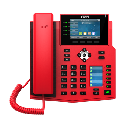 Fanvil X5U-RED High End Enterprise IP Phone - 3.5' Colour Screen, 16 Lines, 40 x DSS Buttons, Dual Gigabit NIC,Bluetooth - 2 Years Warranty - RED