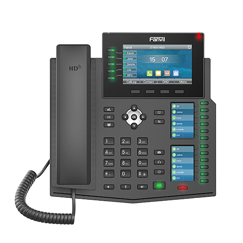Fanvil X6U Enterprise IP Phone - 4.3' (Video) Colour Screen, 20 Lines, 60 x DSS Buttons, Dual Gigabit NIC, Built in Bluetooth, *SBC Ready (V2)