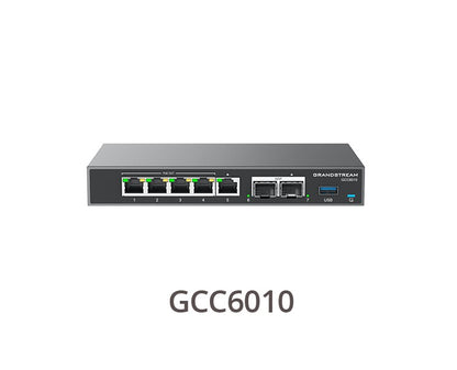 Grandstream GCC6000 Built-in IPPBX (10 Users, 4 Concurrent 0s)Â +Â enterprise-grade firewall + VPN Router + 2 x 2.5 Gb, 5 x GigE Network Switch