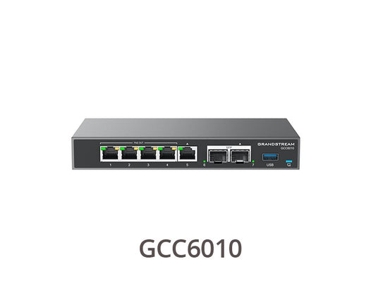 Grandstream GCC6000 Built-in IPPBX (10 Users, 4 Concurrent 0s)Â +Â enterprise-grade firewall + VPN Router + 2 x 2.5 Gb, 5 x GigE Network Switch