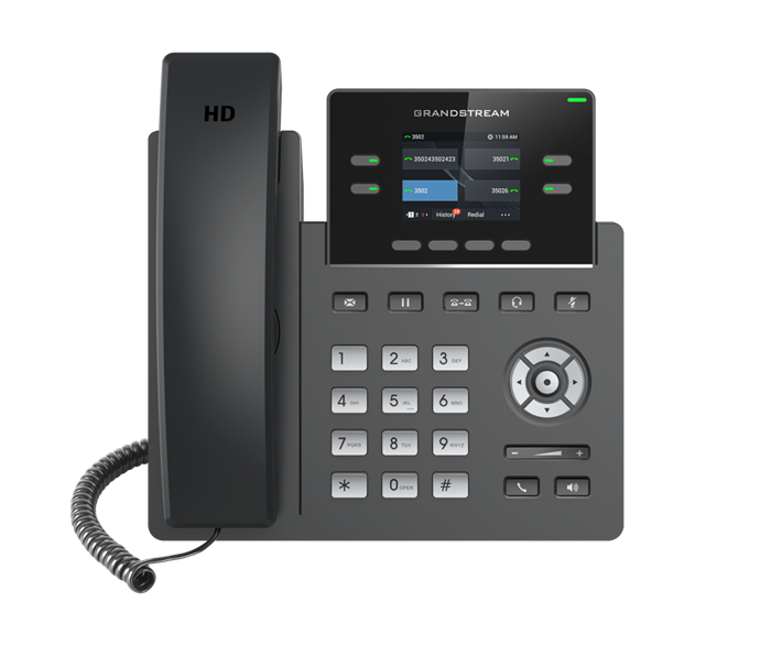 *LS* Grandstream GRP2612P 4 Line IP Phone, 2 SIP Accounts, 320x240 Colour Screen, HD Audio, Powerable Via POE