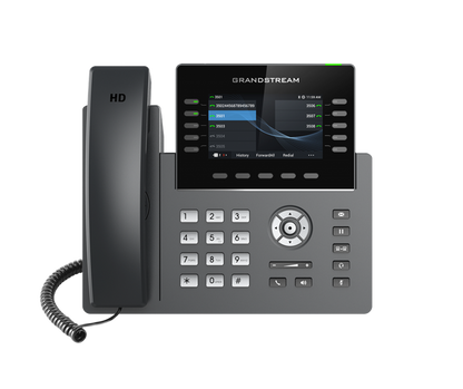 Grandstream GRP2615 10 Line IP Phone, 16 SIP Accounts, 480x272 Colour Screen, HD Audio, Powerable Via POE