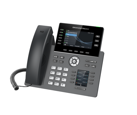 Grandstream GRP2616 6 Line IP Phone, 6 SIP Accounts, 480x272 Colour Screen, HD Audio, Integrated Bluetooth+WiFi, Powerable Via POE
