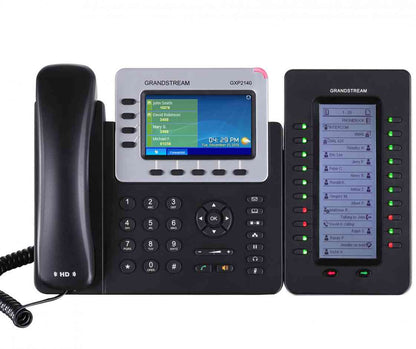 Grandstream GXP2140 4 Line IP Phone, 4 SIP Accounts, 480x272 Colour LCD Screen, HD Audio, Built-In Bluetooth, Powerable Via POE