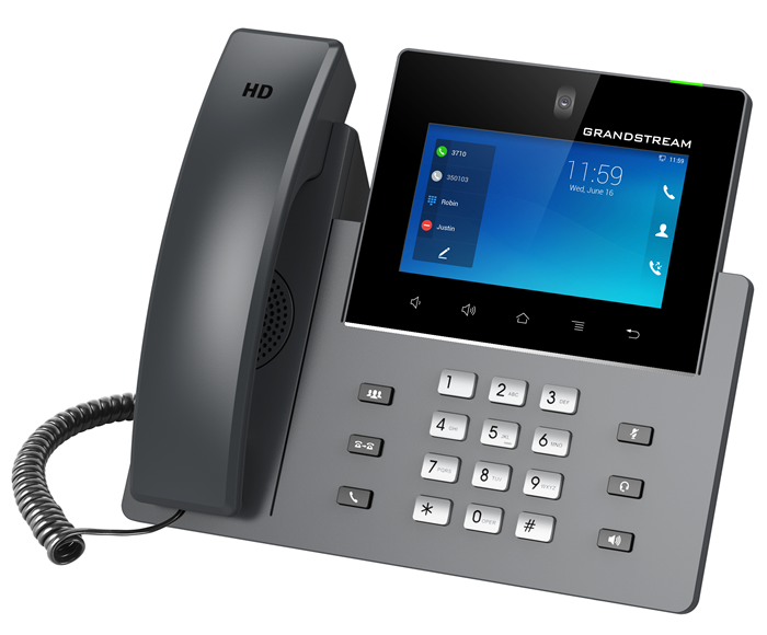 Grandstream GXV3450 16 Line Android IP Phone, 16 SIP Accounts, 1280 x 800 Colour Touch Screen, 2MB Camera, Built In Bluetooth+WiFi, Powerable Via POE