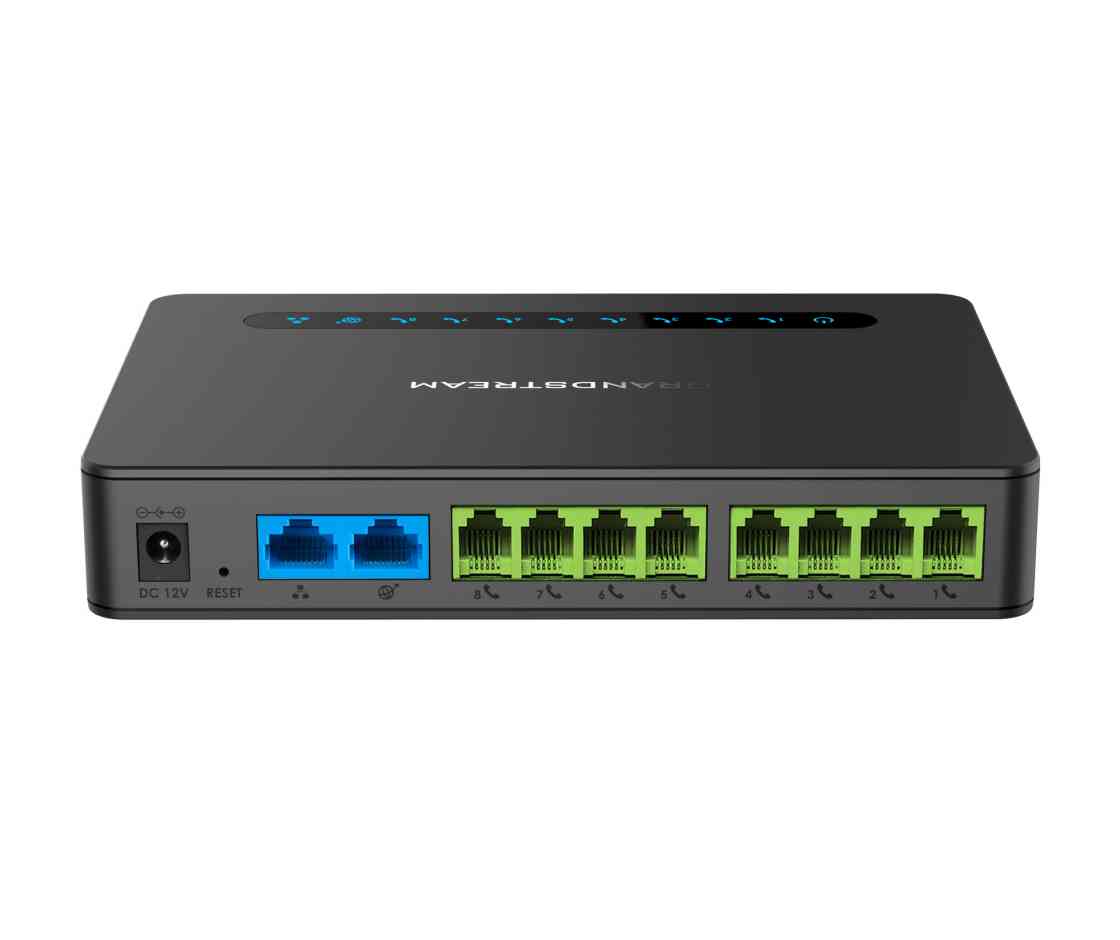 *LS* Grandstream HT818 FXS ATA, 8 Port Voip Gateway, Dual GbE Network, Supports 2 SIP profiles and 8 FXS ports, Supports T.38 Fax for reliable Fax-ove