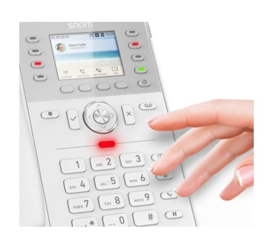 SNOM D735 SIP Desk Telephone, l 2.7 Inch TFT Display, 32 Self-Labeling Function Keys (8 Physical), White