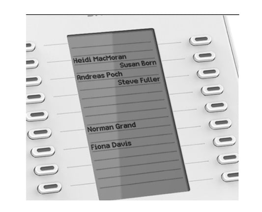 SNOM D7W Expansion Module USB for D785, D765, D745, D735, D725, D717 & D715, White, 18 Freely Programmable, Coloured LED Buttons