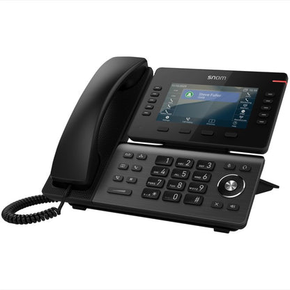 SNOM D815W Desk Telephone, 5' (480x272) color LCD, 10 (36) configurable self-labeling multicolor LED keys, 2 USB ports, 3-year standard warranty