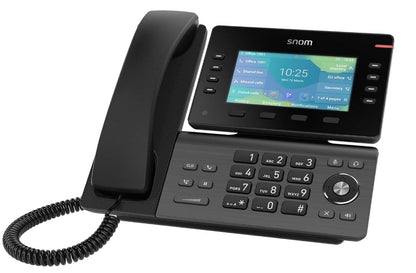 SNOM D862, Large tilting 5 inch IPS colour display, High speed USB 2.0 connection, 8 programmable function keys, Optimised noise reduction HD audio
