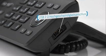SNOM D862, Large tilting 5 inch IPS colour display, High speed USB 2.0 connection, 8 programmable function keys, Optimised noise reduction HD audio