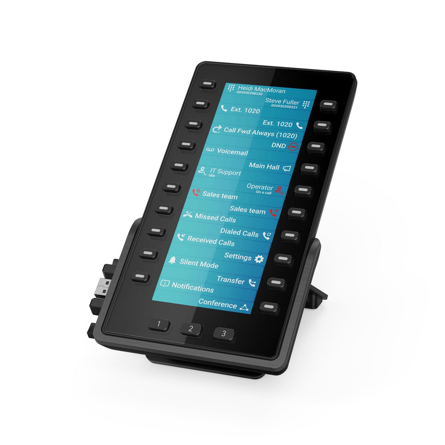 SNOM D8C Expansion module 6.8 Zoll (17.2 cm) TFT colour screen, Expansion module with 60 programmable buttons on 3 sides, Plug-and-play
