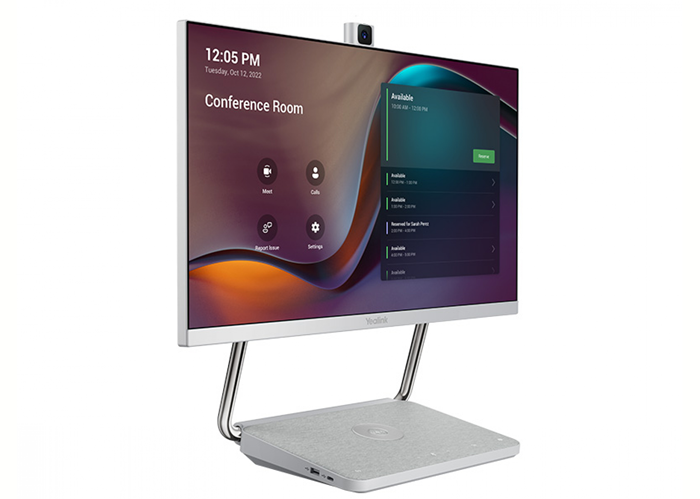 Yealink DeskVision A24 Microsoft Teams Display For Personal Collaboration, 24'Touch Screen, 4K Camera, Built-in Audio, Wireless Charging