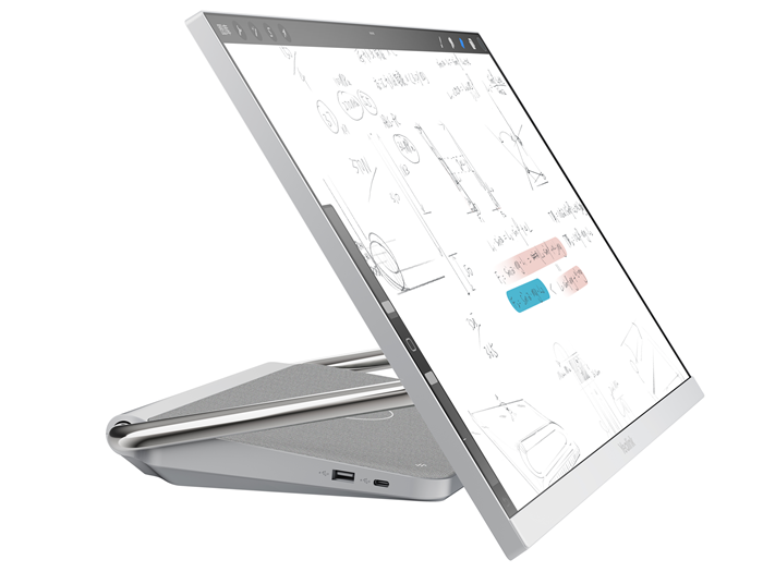 Yealink DeskVision A24 Microsoft Teams Display For Personal Collaboration, 24'Touch Screen, 4K Camera, Built-in Audio, Wireless Charging