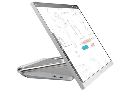 Yealink DeskVision A24 Microsoft Teams Display For Personal Collaboration, 24'Touch Screen, 4K Camera, Built-in Audio, Wireless Charging