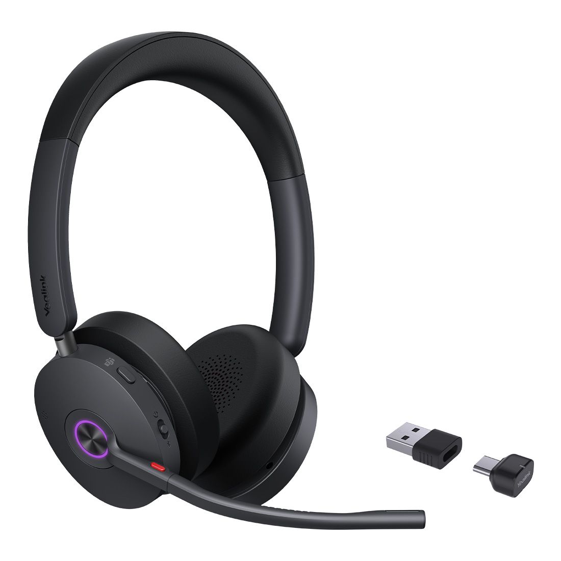 Yealink BH74 with Stand Teams USB-C/A Bluetooth Headset, Active Noise Cancellation, Acoustic Shield, Wireless range 50 m, talk time of up to 32 hours