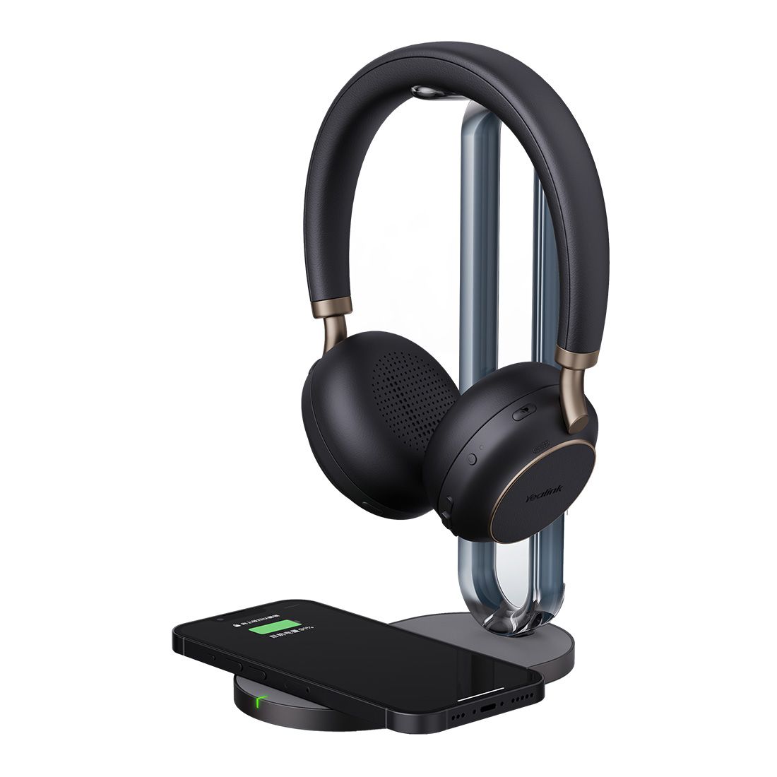 Yealink BH76 Bluetooth Stereo Headset, UC, USB-C, Microsoft Teams & UC Certified, ANC, Charging Stand, Retractable 5 Microphone, 35 Hours *EOS*