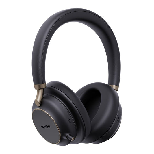 Yealink BH76 Plus with Charging Stand UC Black USB-C/A Bluetooth Stereo Headset, 5Mic Beamforming Noise Cancellation Talk time up to 35h