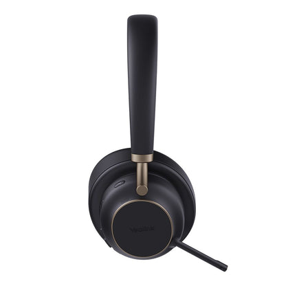 Yealink BH76 Plus with Charging Stand UC Black USB-C/A Bluetooth Stereo Headset, 5Mic Beamforming Noise Cancellation Talk time up to 35h