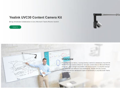 Yealink CCMK Content Camera Mount Kit, Wall Bracket, 5m USB Cable, Cable Lock,