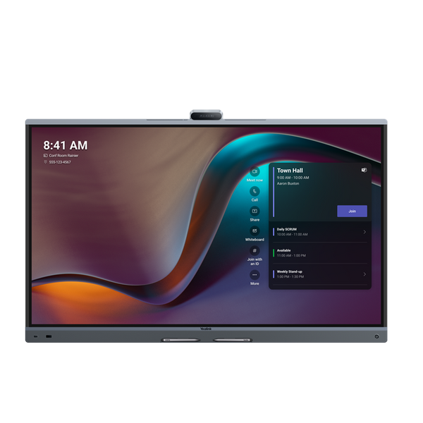 Yealink MB75Pro-A02 75'' MeetingBoard Pro Teams Rooms display, 4K touchscreen, 3x50MP cameras, 16 MEMS microphones, IntelliFocus, BYOD, Zoom Rooms