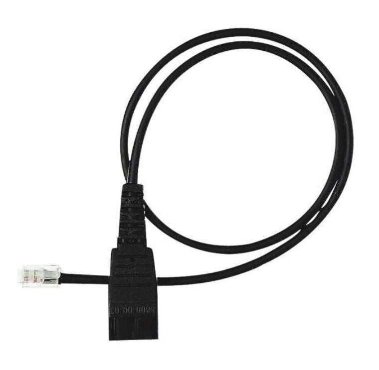 Yealink QD-RJ9-Cord-3PTY QD to RJ Cord for YHS36/YHS34/YHS34 Lite, Compatible with Cisco 79xx IP Phones, Avaya 0master V and VI