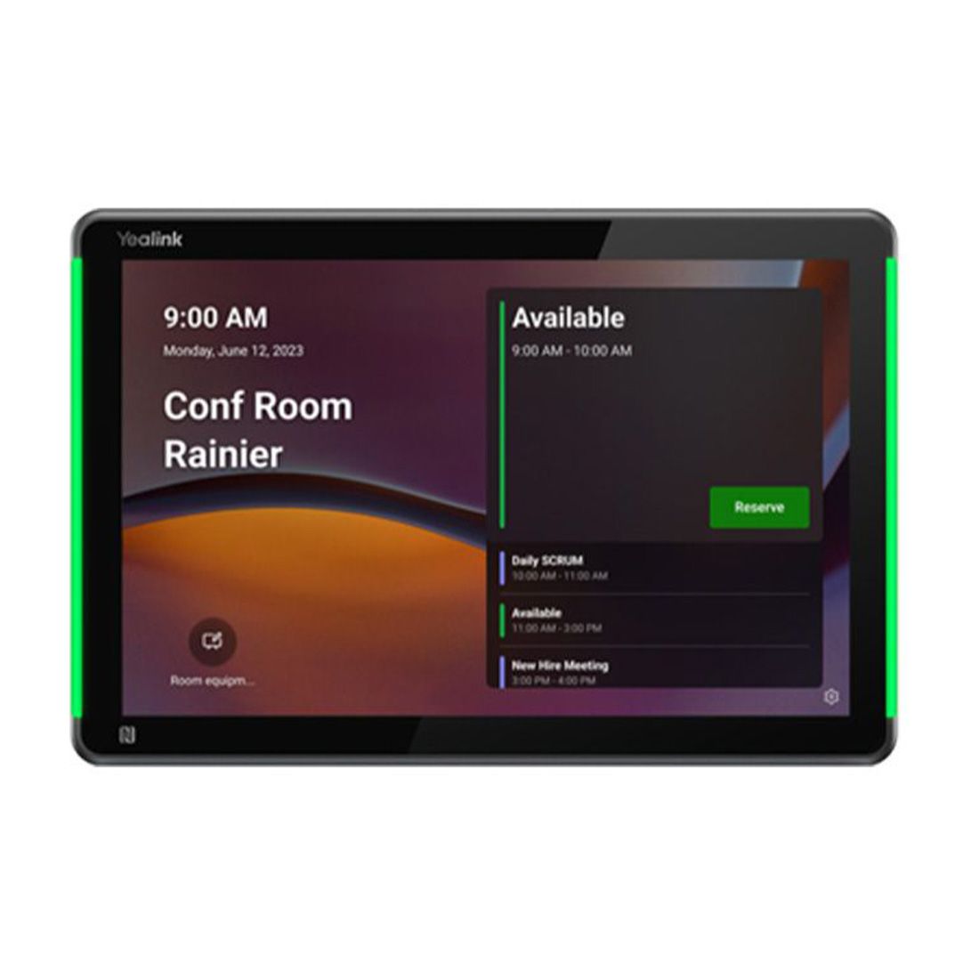Yealink RoomPanel Plus E2- Black Android 13 OS Touch Screen Scheduler 10.1-inch