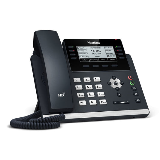 Yealink T43U 12 Line IP phone, 3.7' 360x160 pixel Graphical LCD with backlight, Dual USB Ports, POE Support, Wall Mountable, ( T42S ), 3.7' screen