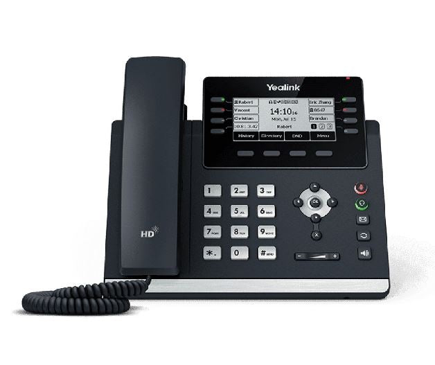 Yealink T43U 12 Line IP phone, 3.7' 360x160 pixel Graphical LCD with backlight, Dual USB Ports, POE Support, Wall Mountable, ( T42S ), 3.7' screen