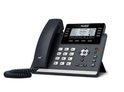 Yealink T43U 12 Line IP phone, 3.7' 360x160 pixel Graphical LCD with backlight, Dual USB Ports, POE Support, Wall Mountable, ( T42S ), 3.7' screen