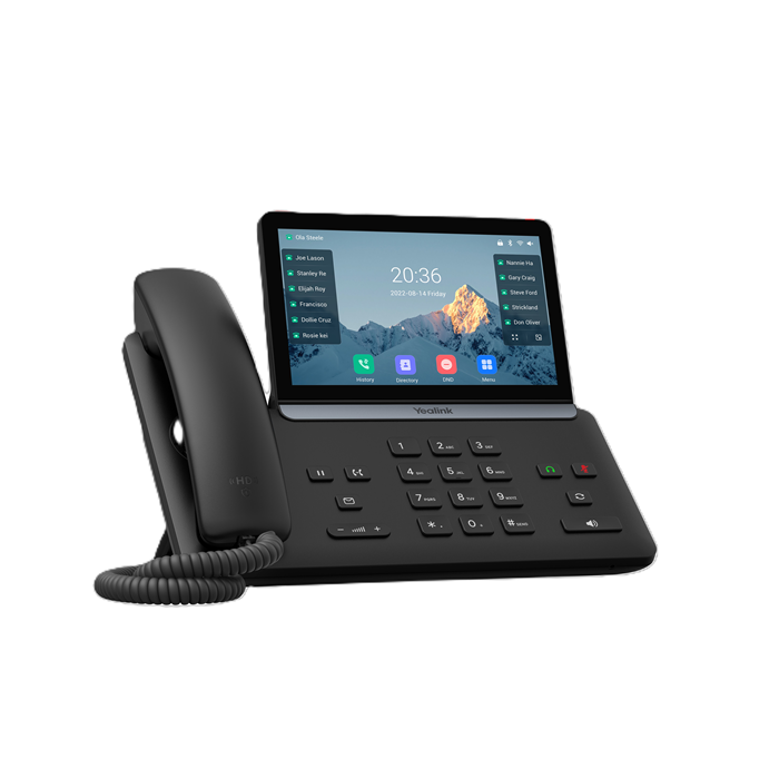 Yealink SIP-T87W IP Phone, 7' Touchscreen, 16 SIP Accounts, HD Voice, Bluetooth 5.0, Wi-Fi 6, Dual USB, PoE, Linux 6.1