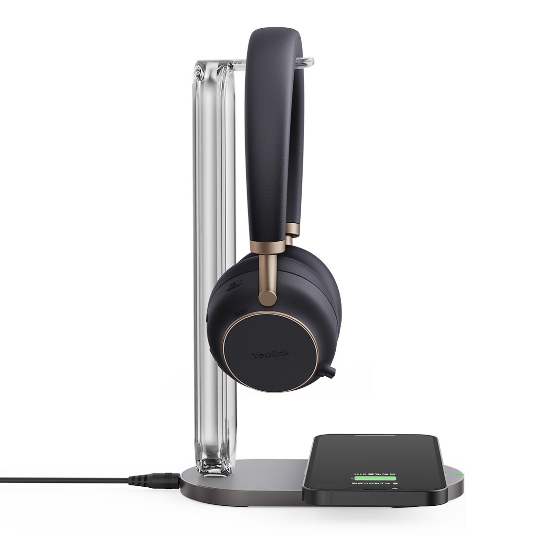 Yealink BH76 Teams ANC Bluetooth Headset With Charging Stand, Black, USB-A, Includes Charging Stand, Rectractable Microphone Up to 35 hours *EOS*