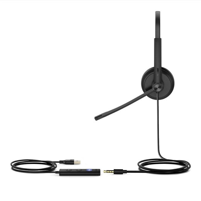 Yealink UH34 SE Dual USB Wired Headset Teams Certified Wideband Noise Cancelling Headset, USB and 3.5mm Jack Controller&Teams Button, Ultra-Lightweigh