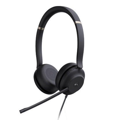 Yealink UH37 Dual MicrosoftTeams Certified USB Wired Headset USB-C/A PROFESSIONAL USB HEADSET Dual Noise-Cancelling, USB-C to USB-A adapter