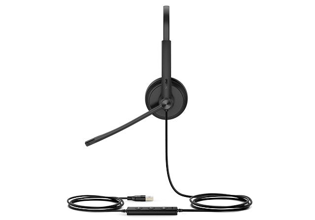 Yealink UH34 Mono UC USB Headset, Lightweight, All Day Wearing Comfort, Ear Wideband Noise Cancelling Microphone, Leather Ear Cushions, USB-A