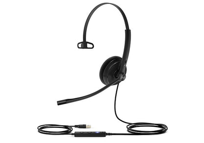 Yealink UH34 Mono UC USB Headset, Lightweight, All Day Wearing Comfort, Ear Wideband Noise Cancelling Microphone, Leather Ear Cushions, USB-A